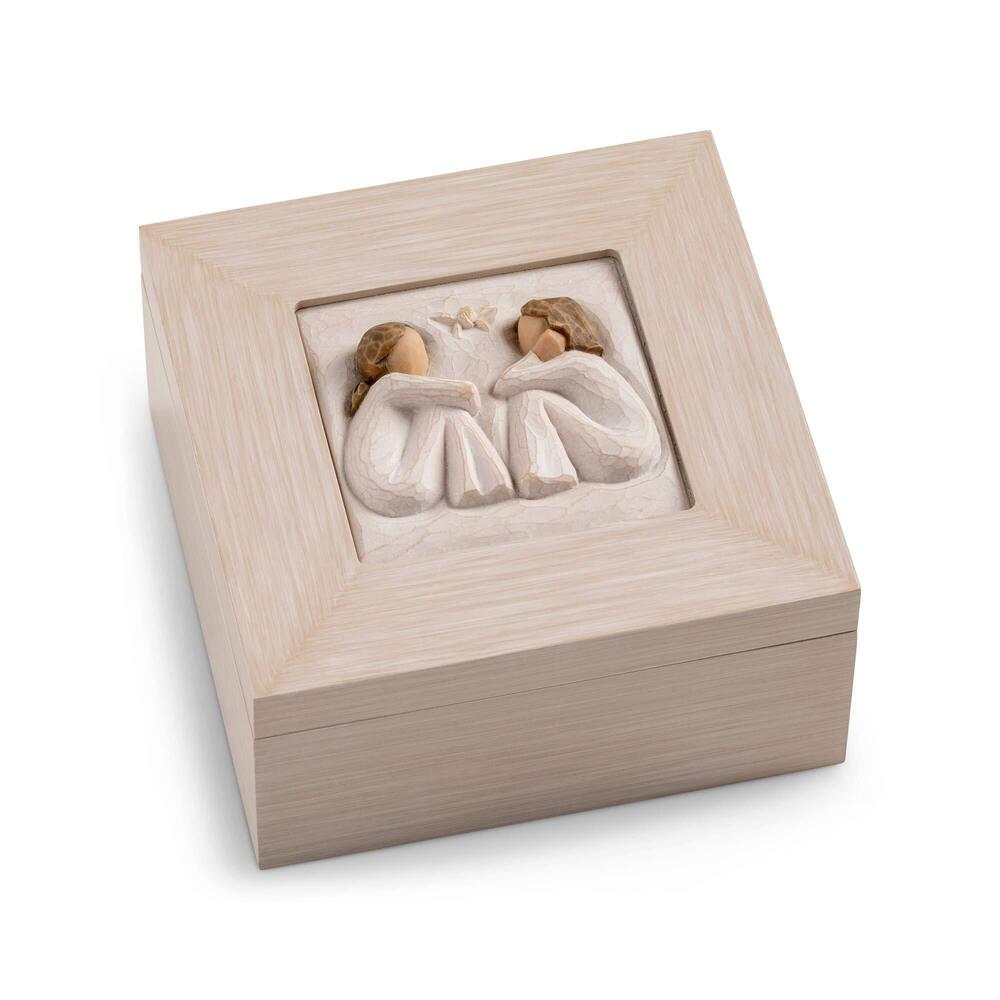 8021 Friendship Music Jewelry Box, Sculpted, Hand-Painted Music Jewelry Box